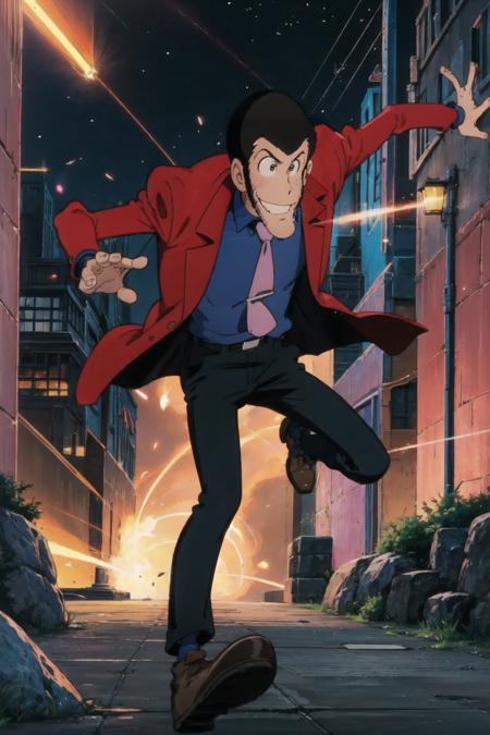 12347-3594925841-, lupin, red jacket, pink tie, 1boy , pt2, full body, police lights, spotlight, cocky smile, bullet trails, gunshots, city, nigh.png